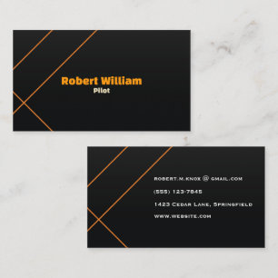 Luxury Aviation Logistics   Modern Minimalist Business Card