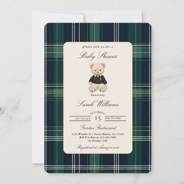Luxury Baby Boy Shower Boy Invitation (Front)