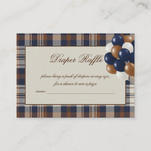 Luxury Baby Shower Diaper Raffle Enclosure Card