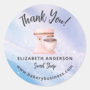 Luxury Bakery Logo Sticker Packed with care