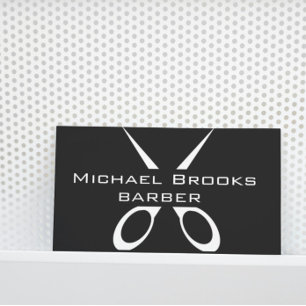 Luxury Barber Business Card   Black & White Style