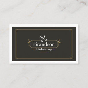 Luxury Barber Business Card Template   Modern Edit