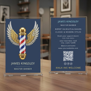 Luxury Barber Pole Haircut Professional Barbershop Flyer