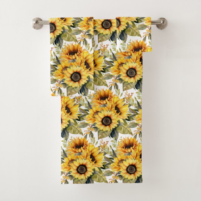 Luxury Bath Towel Set | Pamper Yourself w/ Flowers (Insitu)