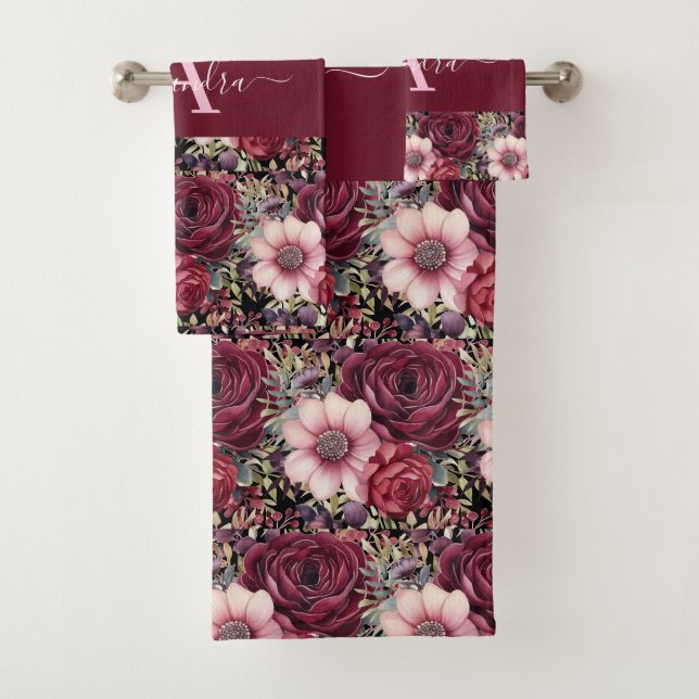 Luxury Bath Towel Set | Pamper Yourself w/ Flowers (Insitu)