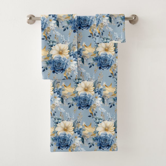 Luxury Bath Towel Set | Pamper Yourself w/ Flowers (Insitu)