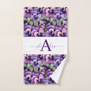 Luxury Bath Towel Set Pamper Yourself w/ Flowers