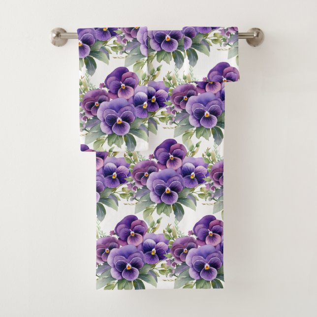 Luxury Bath Towel Set | Pamper Yourself w/ Flowers (Insitu)