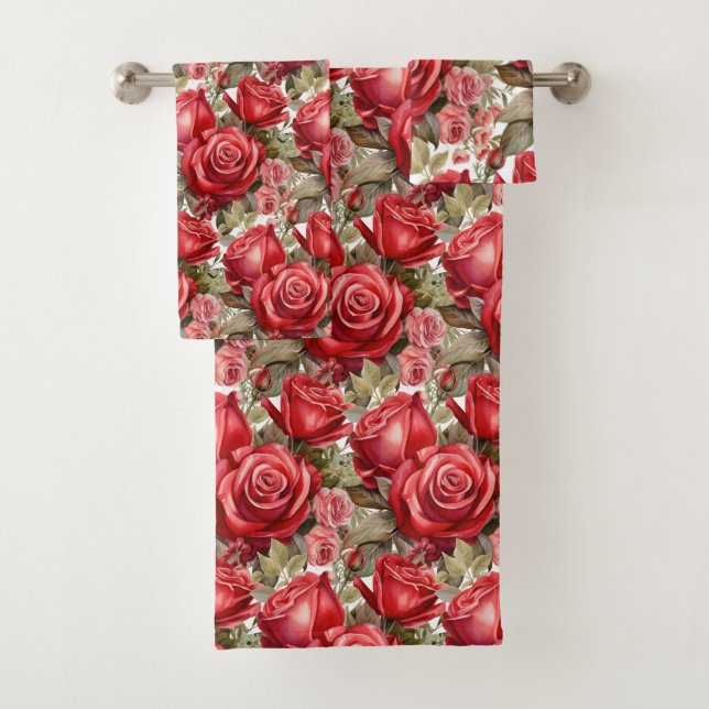 Luxury Bath Towel Set | Pamper Yourself w/ Flowers (Insitu)