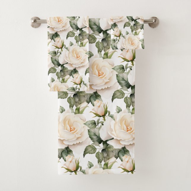 Luxury Bath Towel Set | Pamper Yourself w/ Flowers (Insitu)