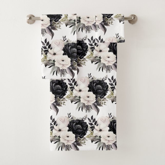 Luxury Bath Towel Set | Pamper Yourself w/ Flowers (Insitu)