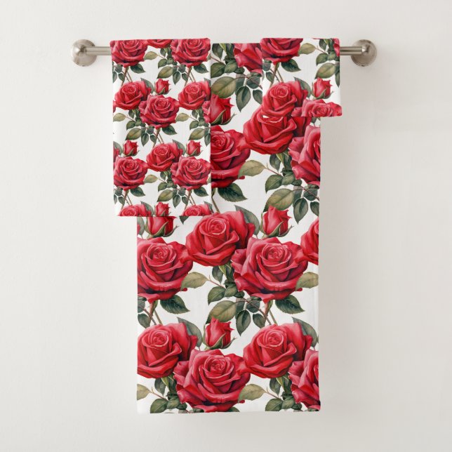 Luxury Bath Towel Set | Pamper Yourself w/ Flowers (Insitu)