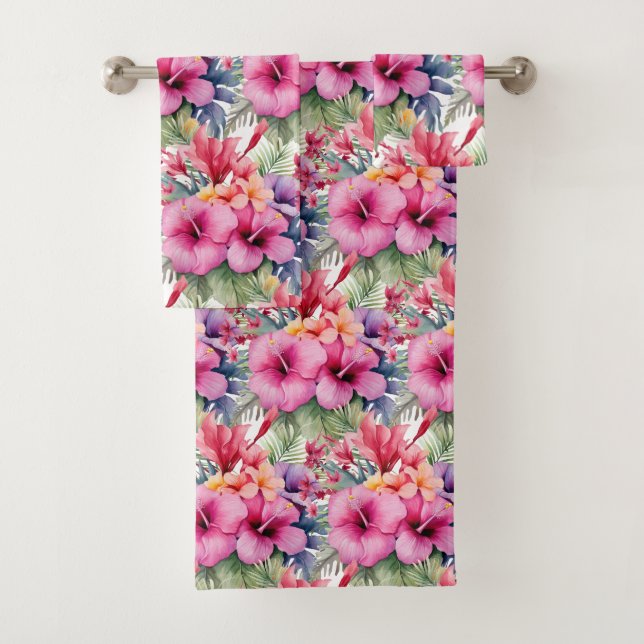 Luxury Bath Towel Set | Pamper Yourself w/ Flowers (Insitu)