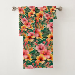 Luxury Bath Towel Set   Pamper Yourself w/ Flowers