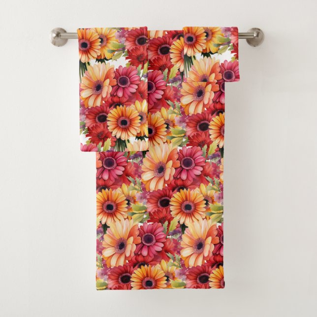 Luxury Bath Towel Set | Pamper Yourself w/ Flowers (Insitu)