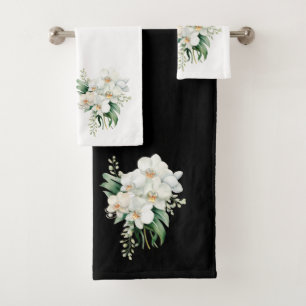 Luxury Bath Towel Set Pamper Yourself w/ Flowers
