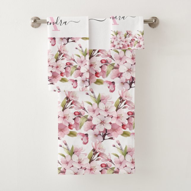Luxury Bath Towel Set | Pamper Yourself w/ Flowers (Insitu)