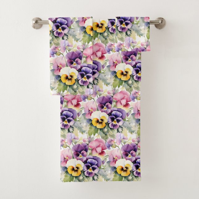 Luxury Bath Towel Set | Pamper Yourself w/ Flowers (Insitu)