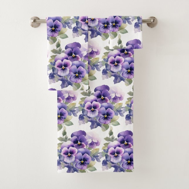 Luxury Bath Towel Set | Pamper Yourself w/ Flowers (Insitu)