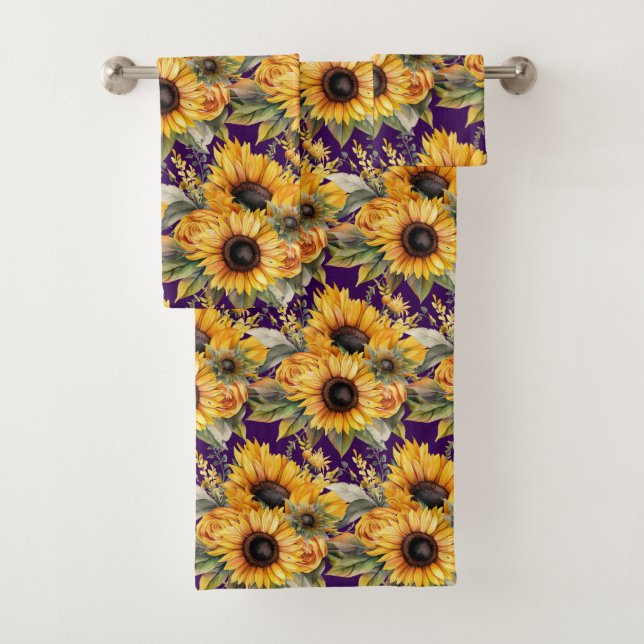 Luxury Bath Towel Set | Pamper Yourself w/ Flowers (Insitu)
