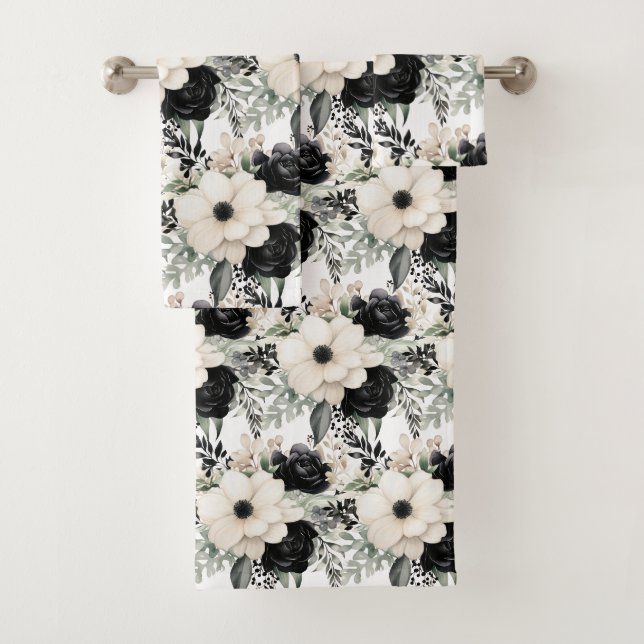 Luxury Bath Towel Set | Pamper Yourself w/ Flowers (Insitu)