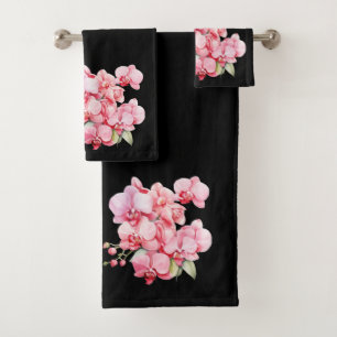 Luxury Bath Towel Set Pamper Yourself w/ Flowers