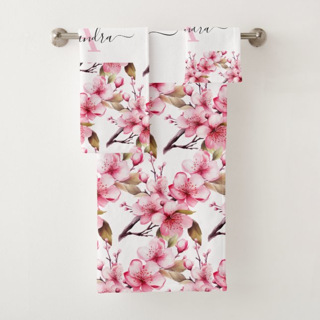 Luxury Bath Towel Set | Pamper Yourself w/ Flowers (Insitu)