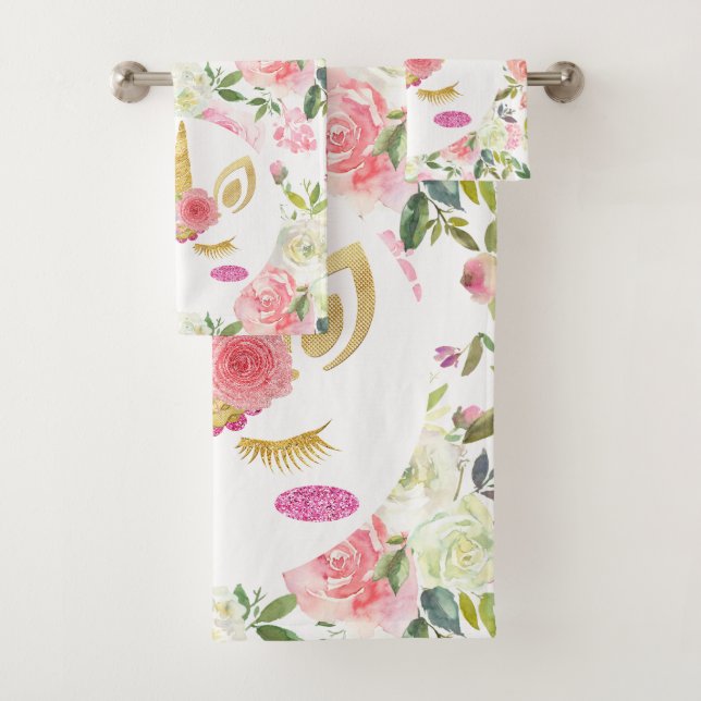 Luxury Bath Towel Set | Pamper Yourself w/ Flowers (Insitu)