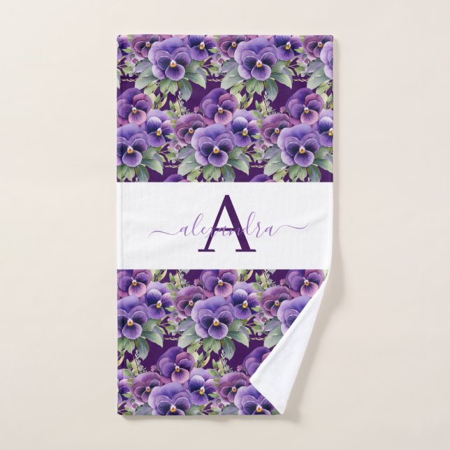 Luxury Bath Towel Set | Pamper Yourself w/ Flowers (Hand Towel)