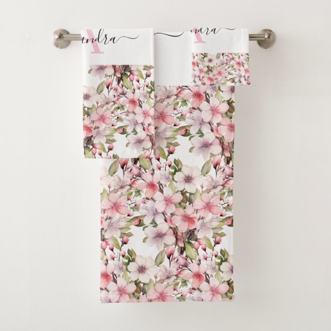 Luxury Bath Towel Set | Pamper Yourself w/ Flowers (Insitu)