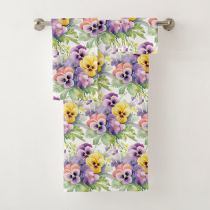 Luxury Bath Towel Set   Pamper Yourself w/ Flowers