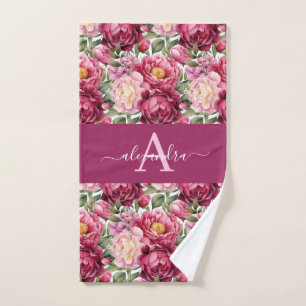 Luxury Bath Towel Set Pamper Yourself w/ Flowers