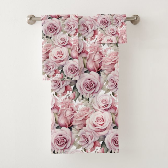 Luxury Bath Towel Set | Pamper Yourself w/ Flowers (Insitu)