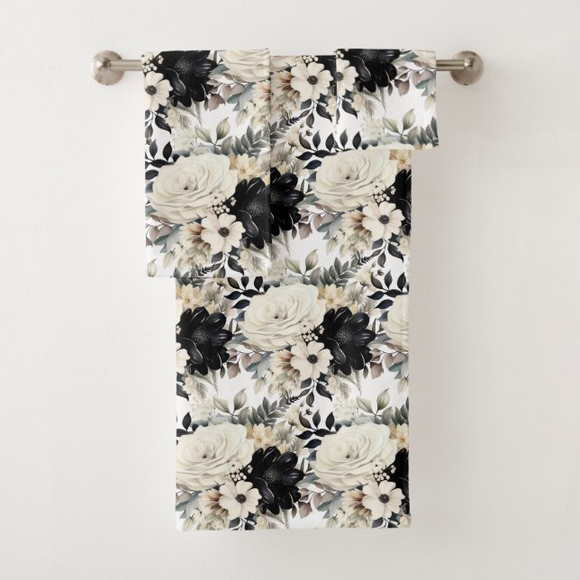 Luxury Bath Towel Set | Pamper Yourself w/ Flowers (Insitu)