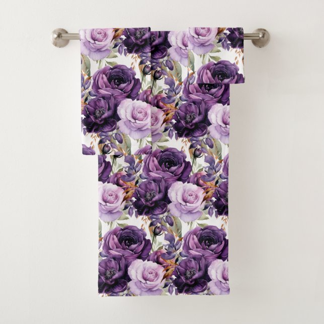 Luxury Bath Towel Set | Pamper Yourself w/ Flowers (Insitu)