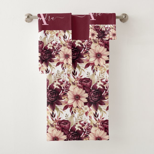 Luxury Bath Towel Set | Pamper Yourself w/ Flowers (Insitu)