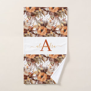 Luxury Bath Towel Set Pamper Yourself w/ Flowers