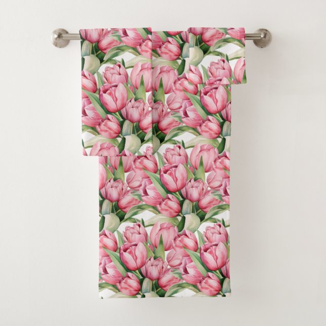 Luxury Bath Towel Set | Pamper Yourself w/ Flowers (Insitu)
