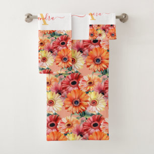 Luxury Bath Towel Set   Pamper Yourself w/ Flowers