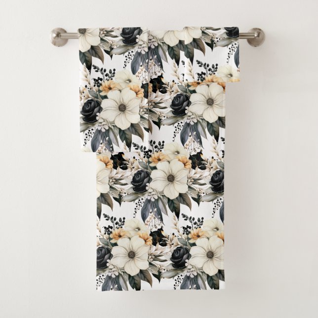 Luxury Bath Towel Set | Pamper Yourself w/ Flowers (Insitu)