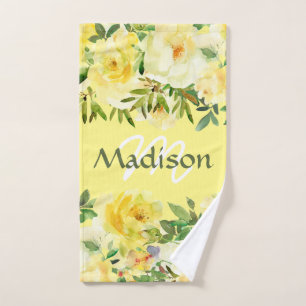 Luxury Bath Towel Set Pamper Yourself w/ Flowers
