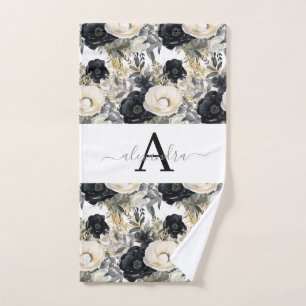 Luxury Bath Towel Set Pamper Yourself w/ Flowers