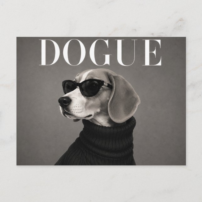 Luxury Beagle Dog Portrait Postcard (Front)