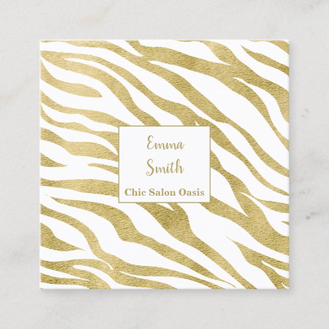 Luxury Beauty Professional Business Card (Front)