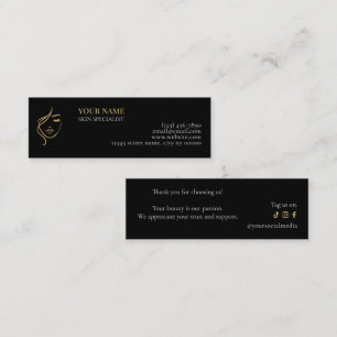 Luxury Beauty Skin Care Thank you Card