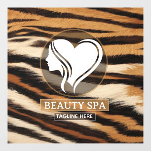 Luxury Beauty Spa Logo Elegant Tiger Print Salon