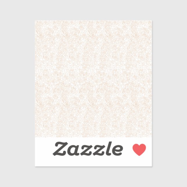 Luxury Beige Floral Vinyl Stickers (Sheet)