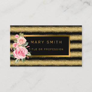 Luxury Best Popular Black Gold Glitter Business Card