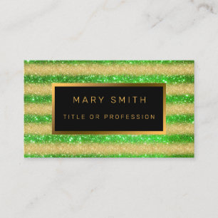 Luxury Best Popular Green Gold Glitter Business Card