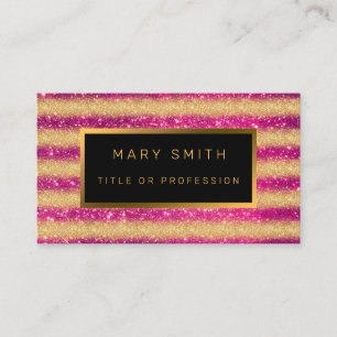 Luxury Best Popular Pink Gold Glitter Business Card